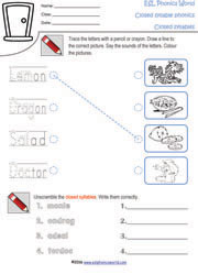 open-closed-syllable-worksheets